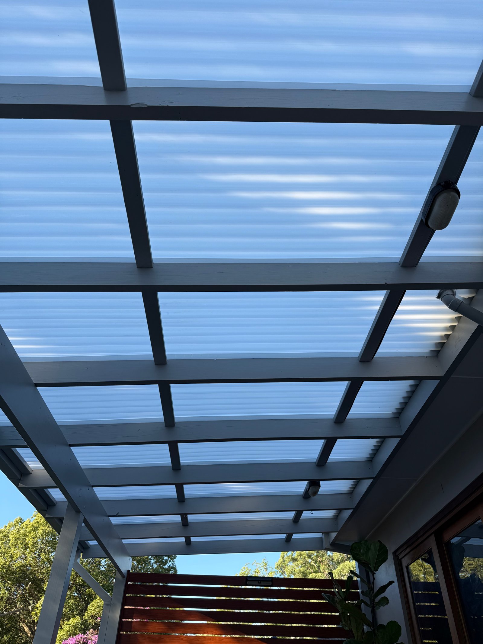 After: new polycarbonate roofing